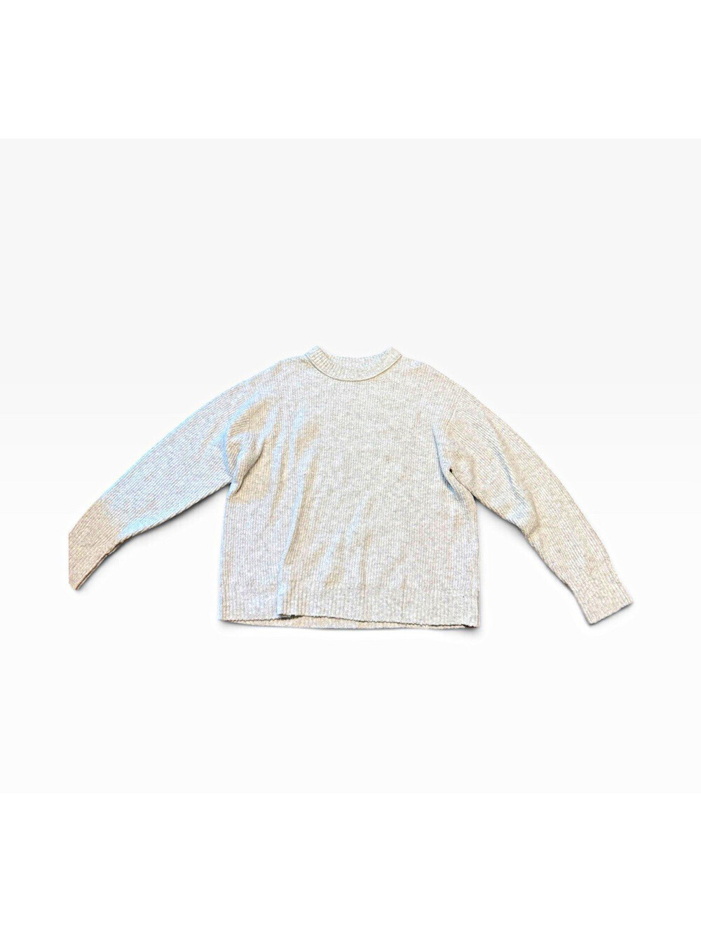 American Eagle Women’s Gray Knit Mock Neck Ribbed Pullover Sweater Size M